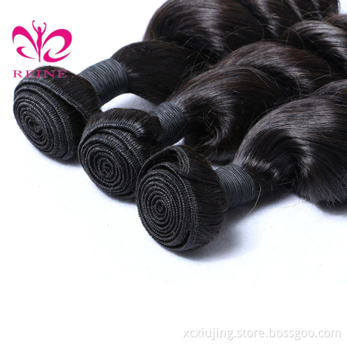 hot sale unprocessed natural peruvian virgin human hair loose wave hair extension bundle deal 3 bundles